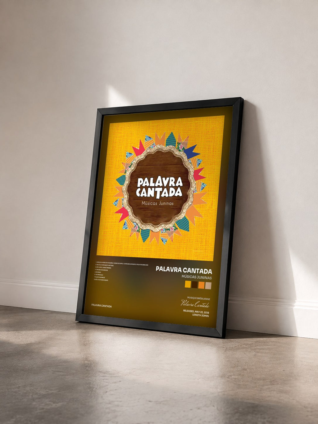 #noir Tableau de l'album Músicas Juninas de Palavra Cantada vu de trois quarts, cadre noir