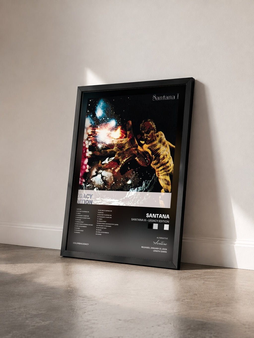 #noir Tableau de l'album Santana III - Legacy Edition de Santana vu de trois quarts, cadre noir