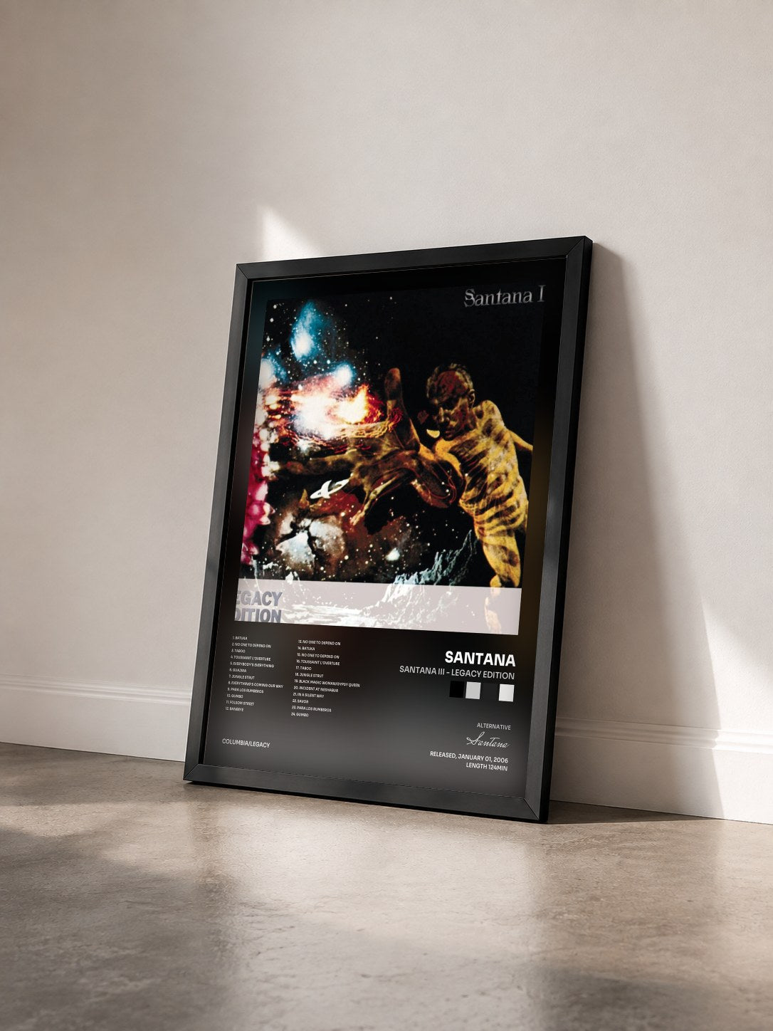 #noir Tableau de l'album Santana III - Legacy Edition de Santana vu de trois quarts, cadre noir