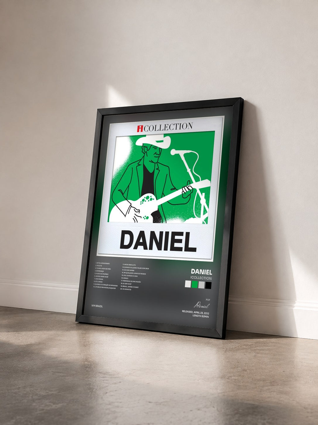 #noir Tableau de l'album iCollection de Daniel vu de trois quarts, cadre noir