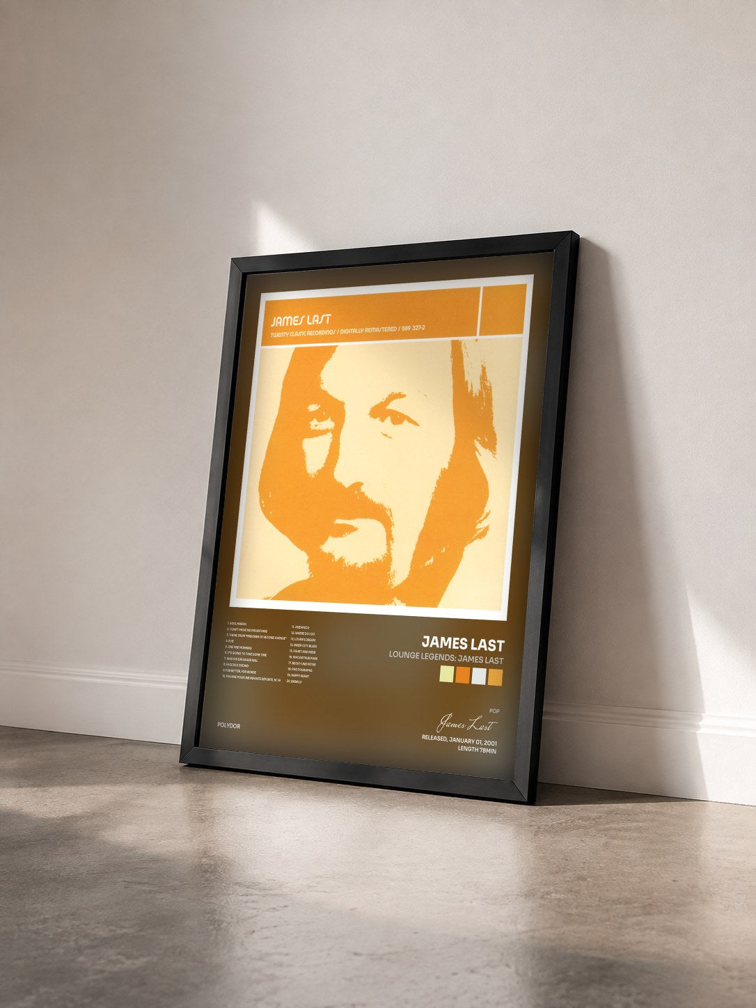 #noir Tableau de l'album Lounge Legends: James Last de James Last vu de trois quarts, cadre noir