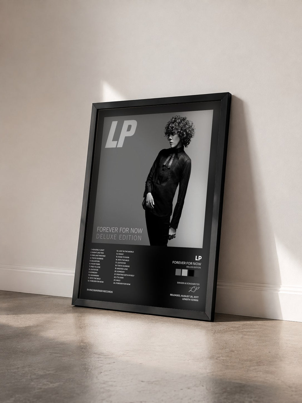#noir Tableau de l'album Forever for Now (Deluxe Edition) de LP vu de trois quarts, cadre noir