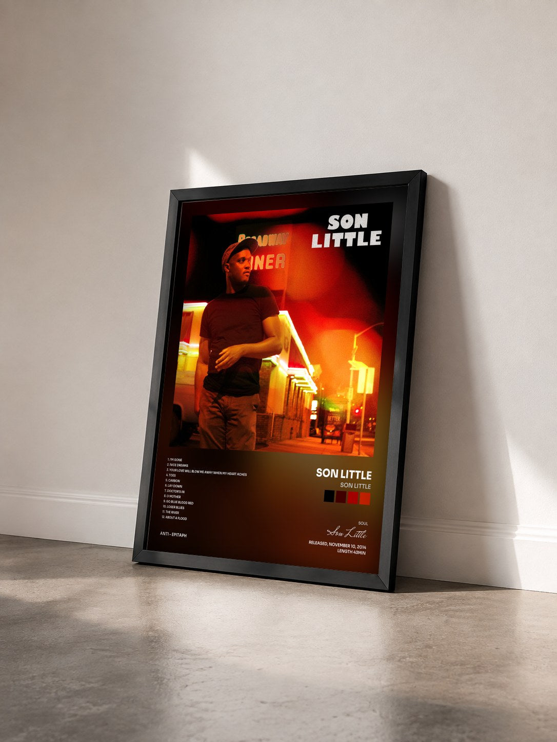 #noir Tableau de l'album Son Little de Son Little vu de trois quarts, cadre noir
