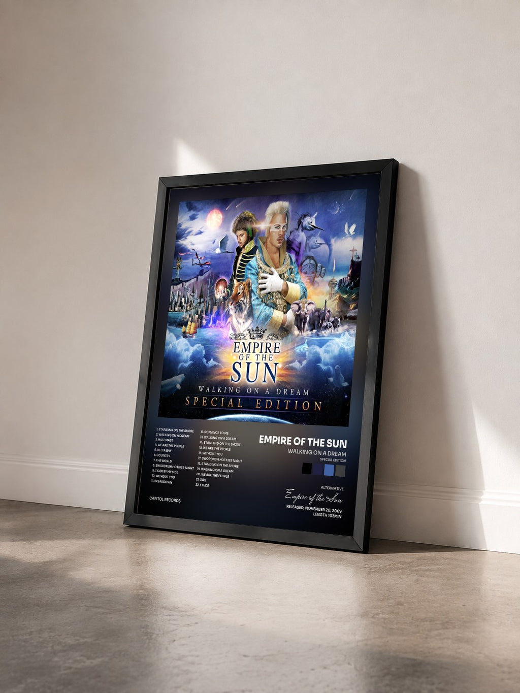 #noir Tableau de l'album Walking On A Dream (Special Edition) de Empire of the Sun vu de trois quarts, cadre noir