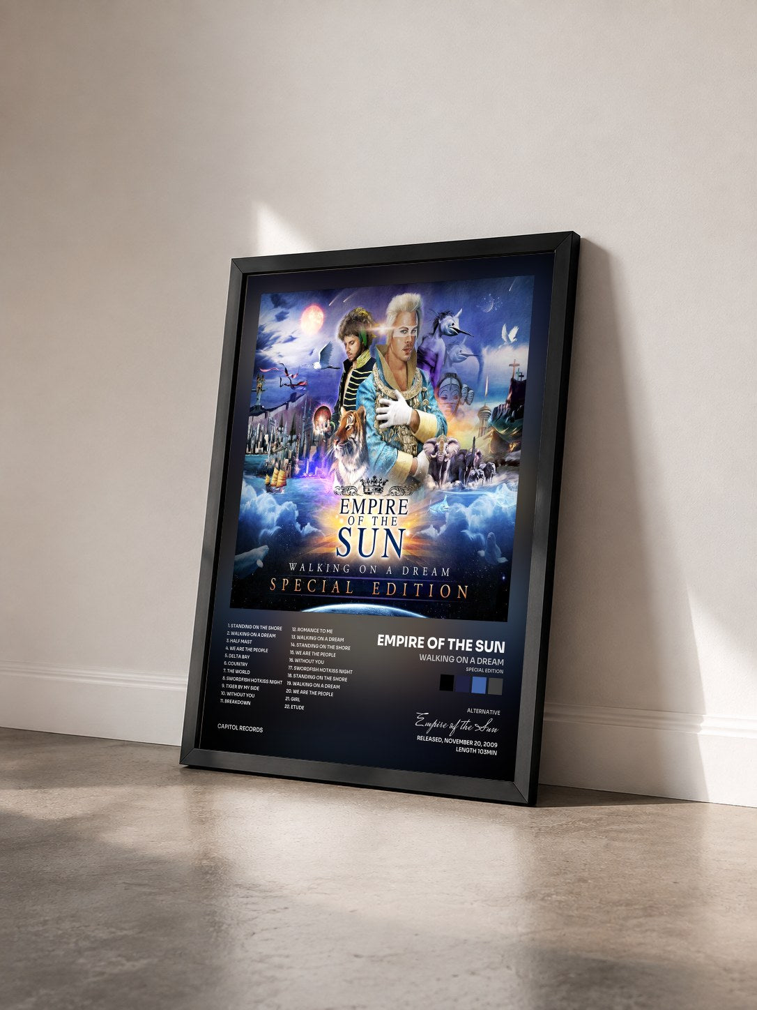 #noir Tableau de l'album Walking On A Dream (Special Edition) de Empire of the Sun vu de trois quarts, cadre noir