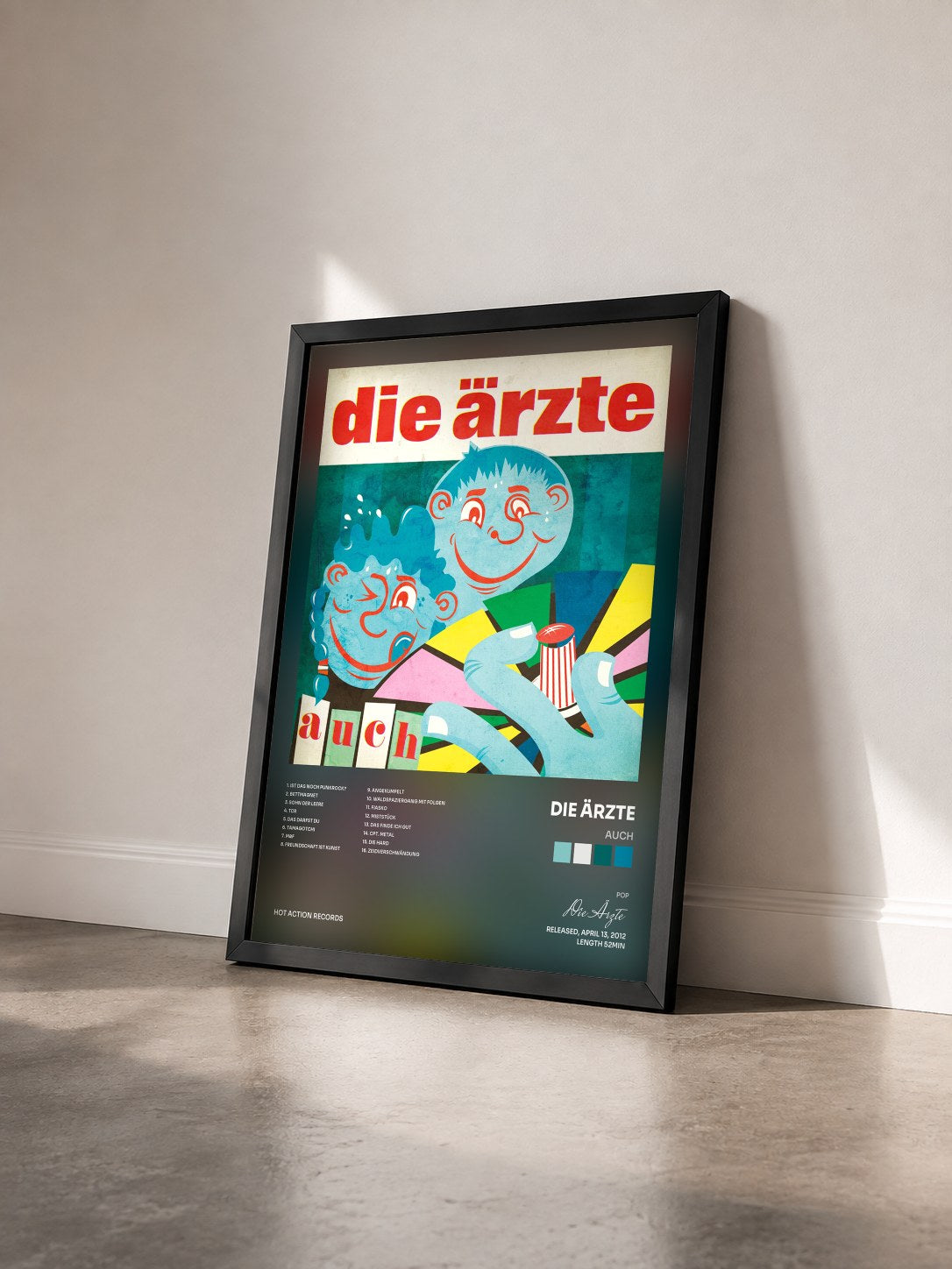 #noir Tableau de l'album auch de Die Ärzte vu de trois quarts, cadre noir