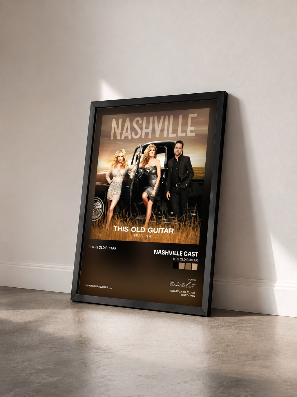 #noir Tableau de l'album This Old Guitar de Nashville Cast vu de trois quarts, cadre noir