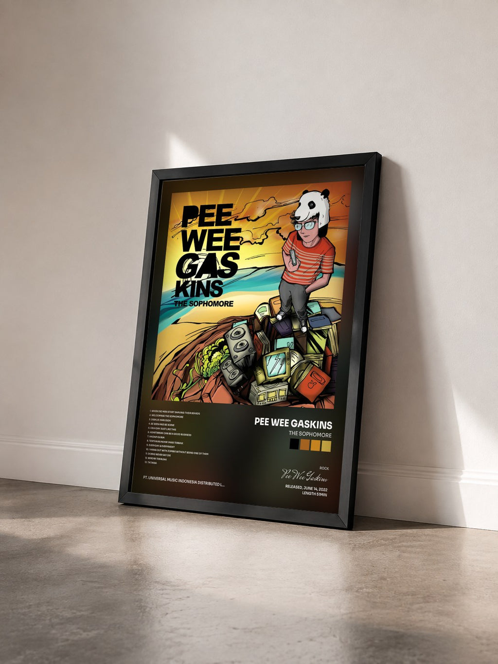 #noir Tableau de l'album The Sophomore de Pee Wee Gaskins vu de trois quarts, cadre noir