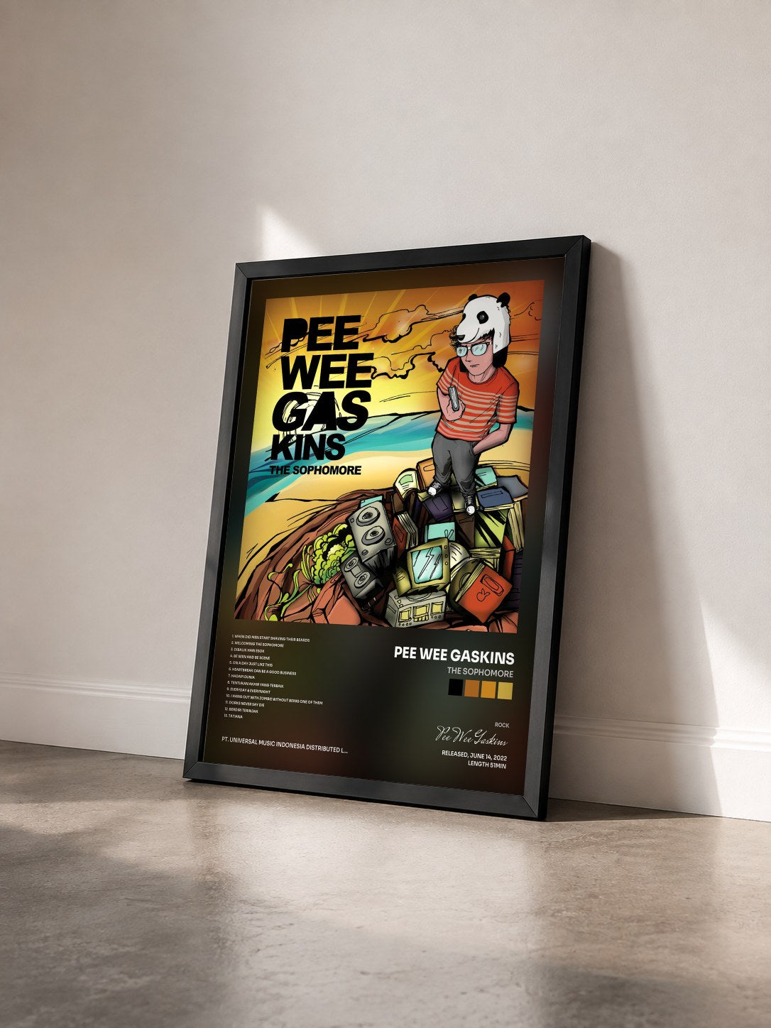 #noir Tableau de l'album The Sophomore de Pee Wee Gaskins vu de trois quarts, cadre noir