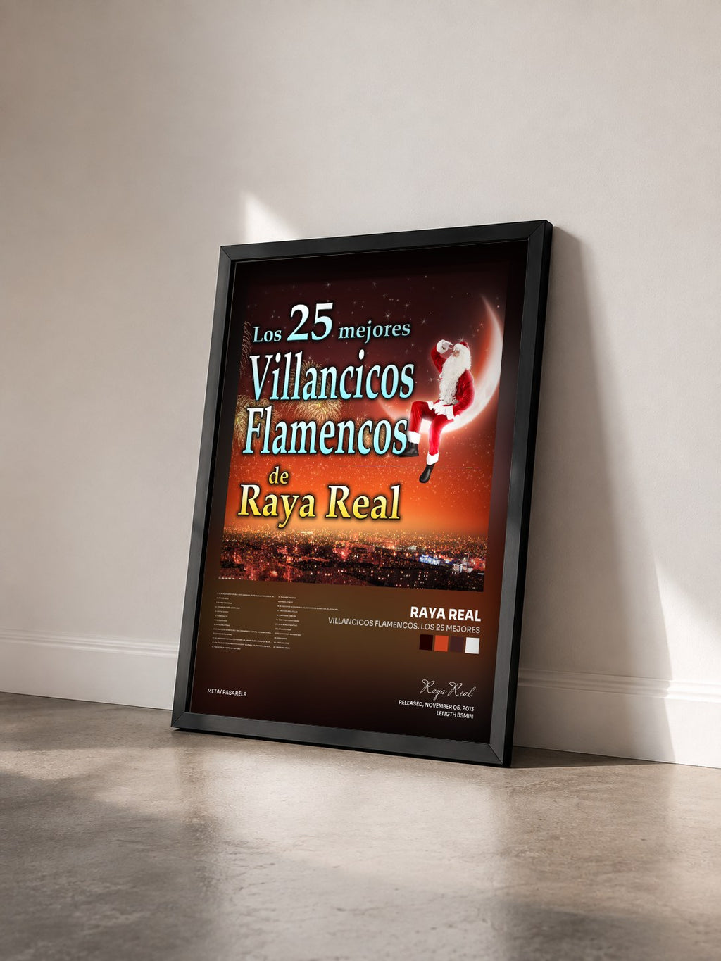 #noir Tableau de l'album Villancicos Flamencos. Los 25 Mejores de Raya Real vu de trois quarts, cadre noir