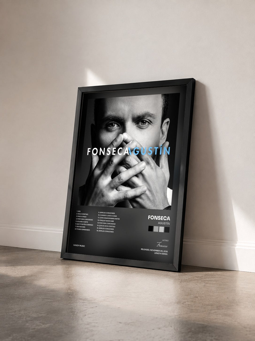 #noir Tableau de l'album Agustín de Fonseca vu de trois quarts, cadre noir