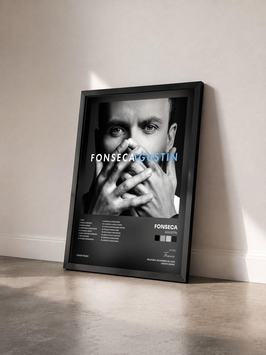 #noir Tableau de l'album Agustín de Fonseca vu de trois quarts, cadre noir