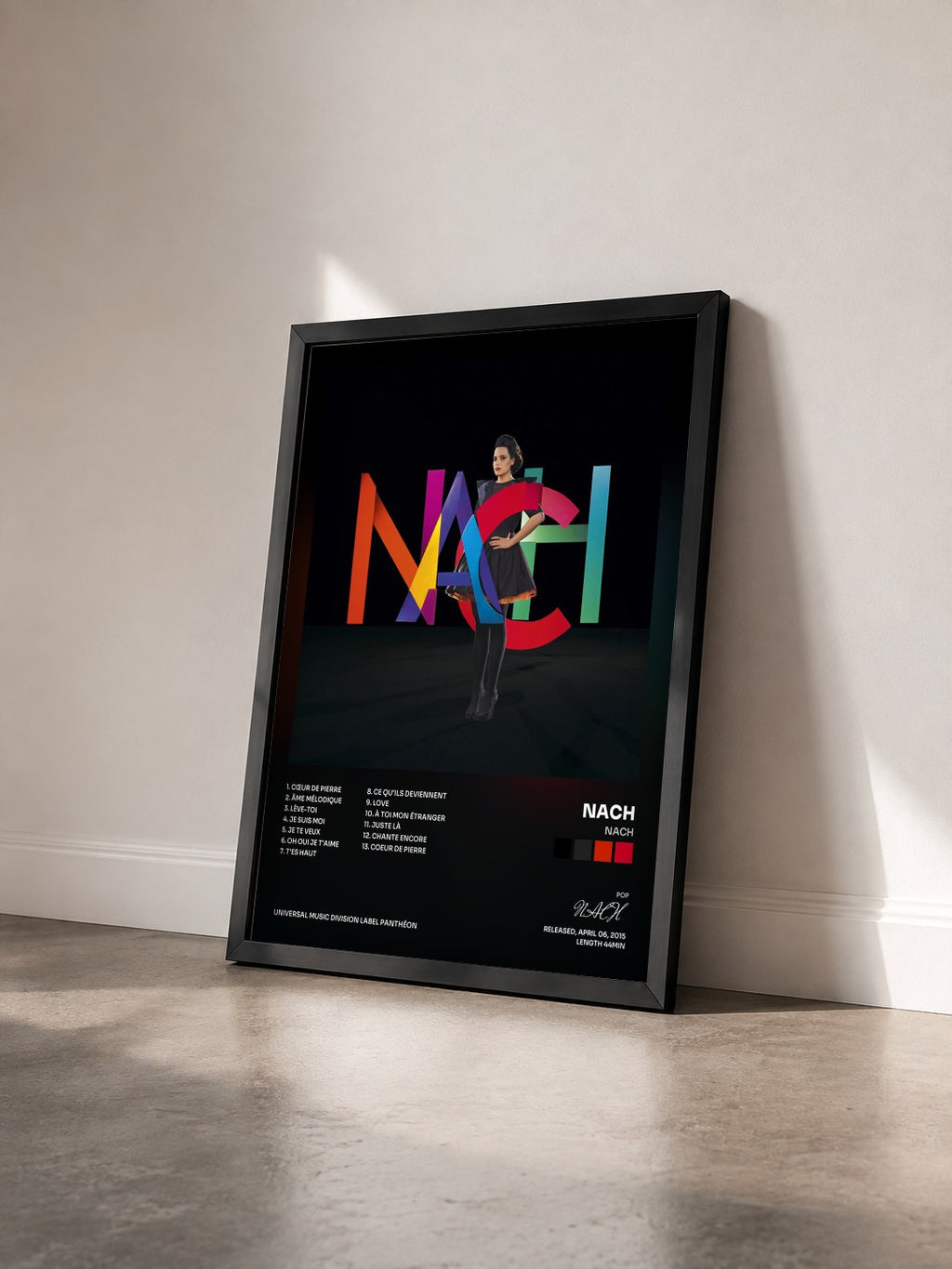 #noir Tableau de l'album Nach de NACH vu de trois quarts, cadre noir