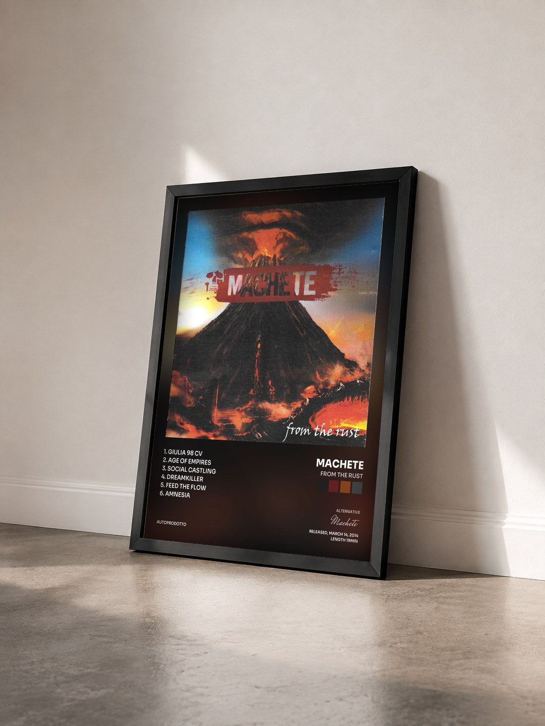 #noir Tableau de l'album From the rust de Machete vu de trois quarts, cadre noir