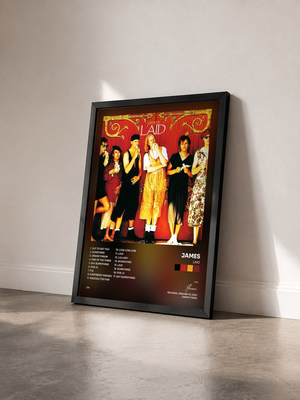 #noir Tableau de l'album Laid de James vu de trois quarts, cadre noir