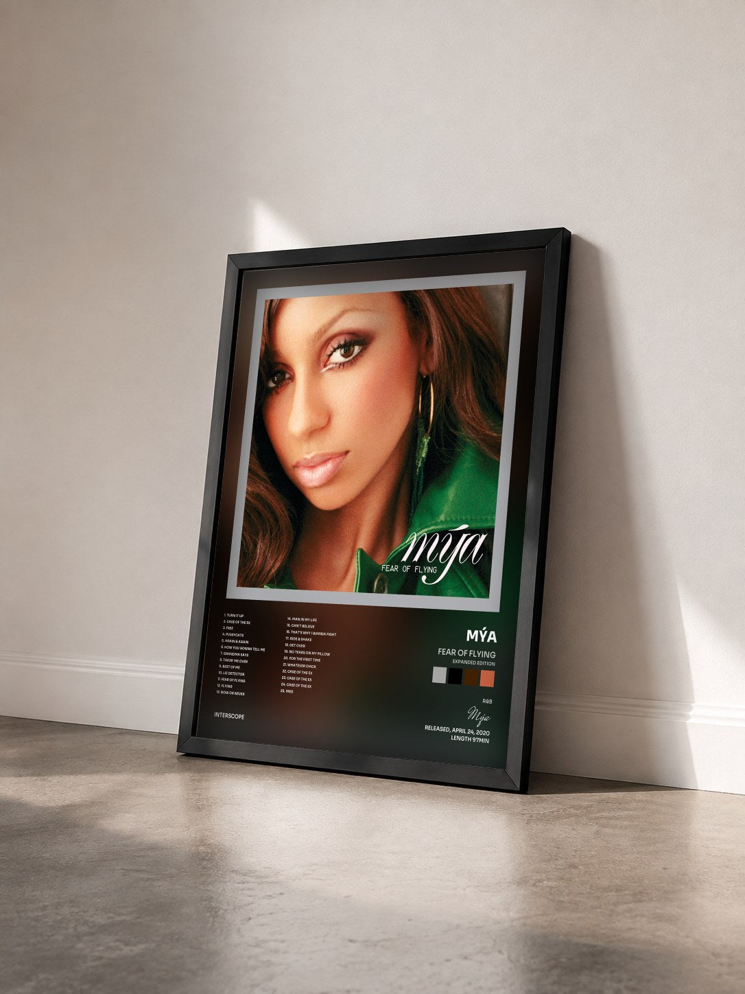 #noir Tableau de l'album Fear Of Flying (Expanded Edition) de Mýa vu de trois quarts, cadre noir