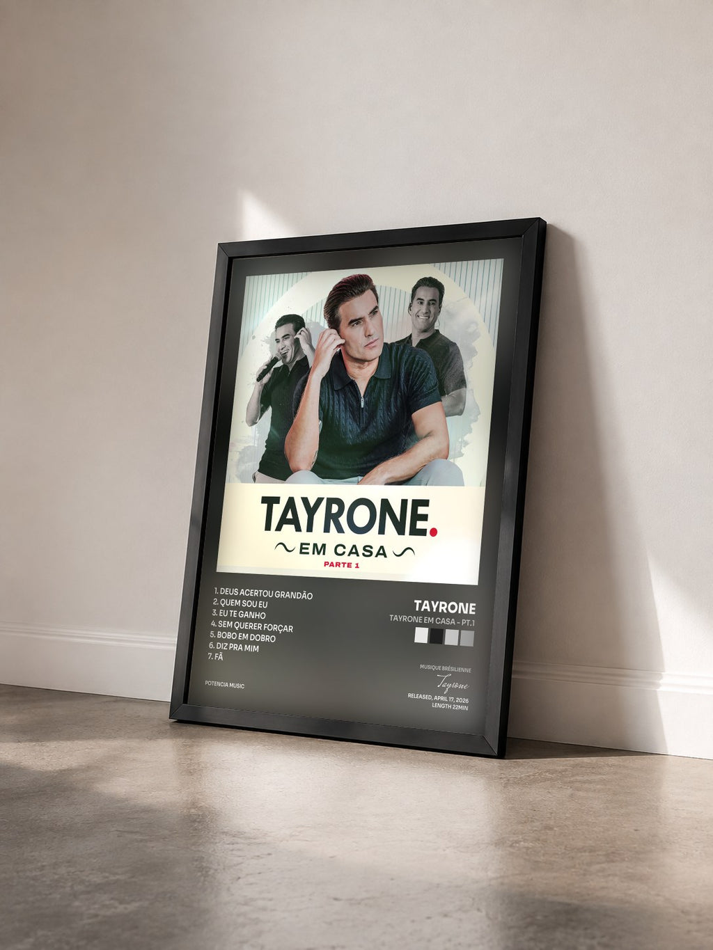 #noir Tableau de l'album Tayrone em Casa - Pt.1 de Tayrone vu de trois quarts, cadre noir