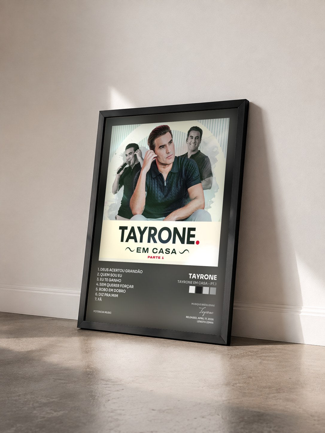 #noir Tableau de l'album Tayrone em Casa - Pt.1 de Tayrone vu de trois quarts, cadre noir