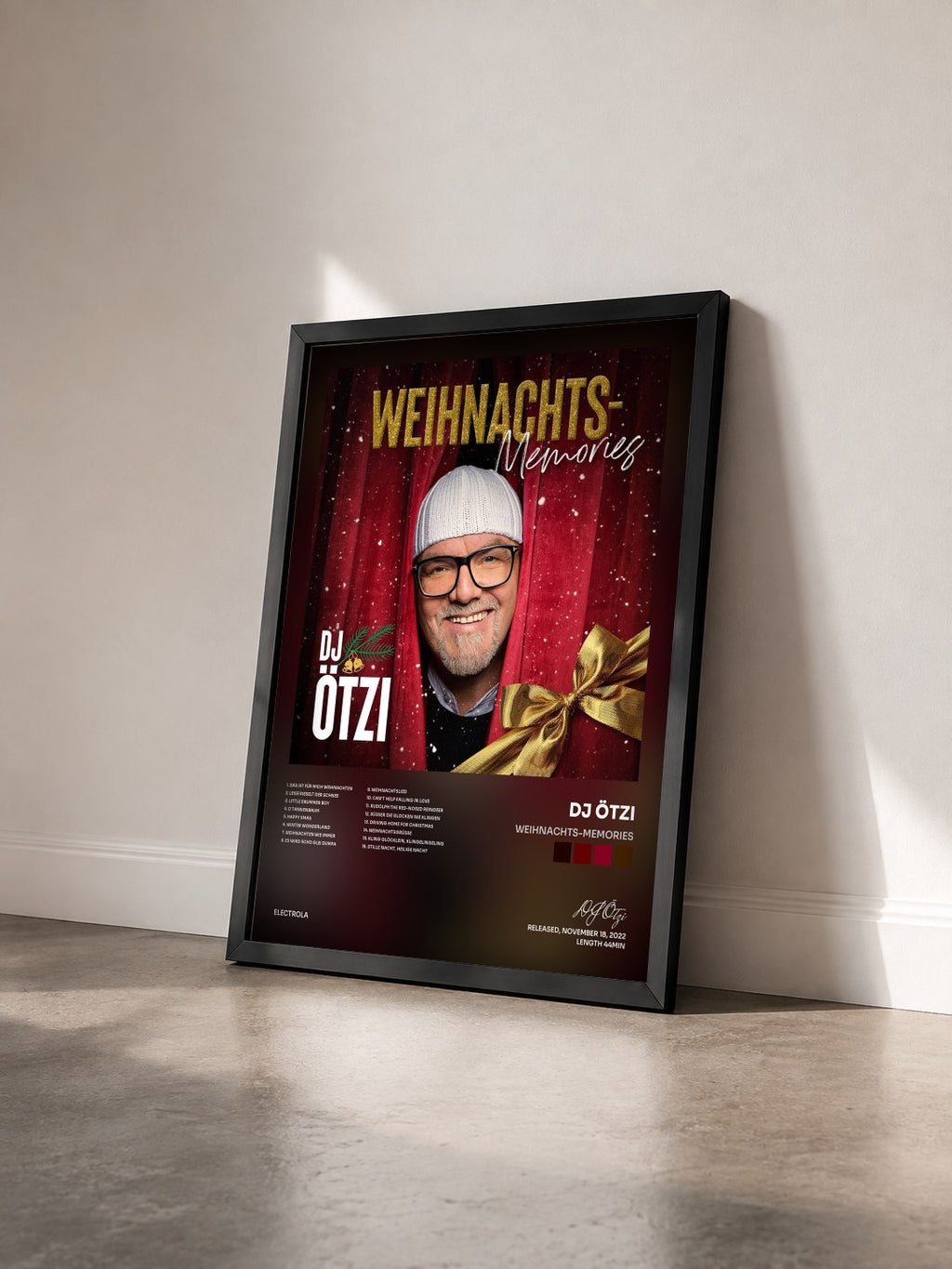 #noir Tableau de l'album Weihnachts-Memories de DJ Ötzi vu de trois quarts, cadre noir