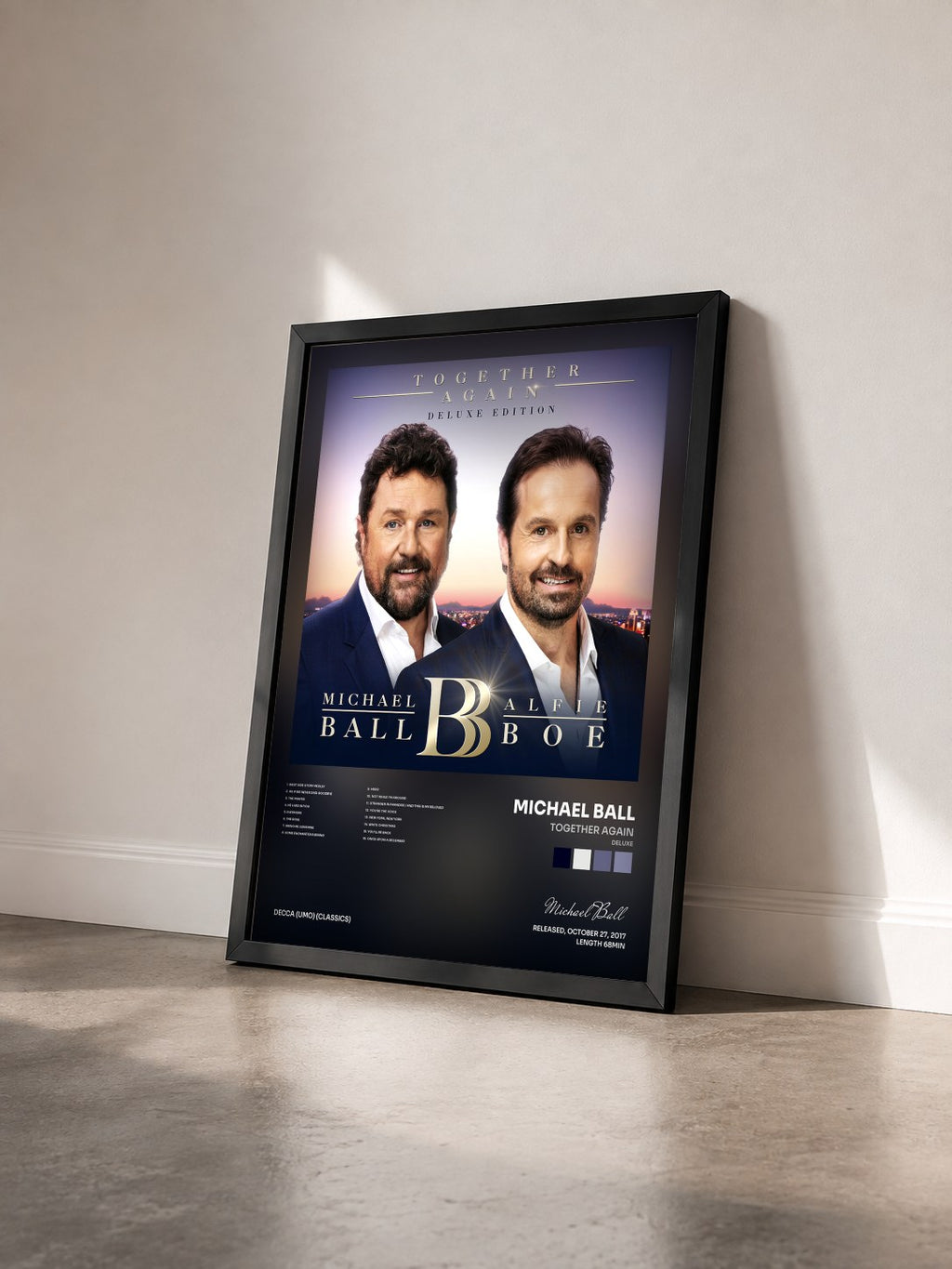 #noir Tableau de l'album Together Again (Deluxe) de Michael Ball vu de trois quarts, cadre noir