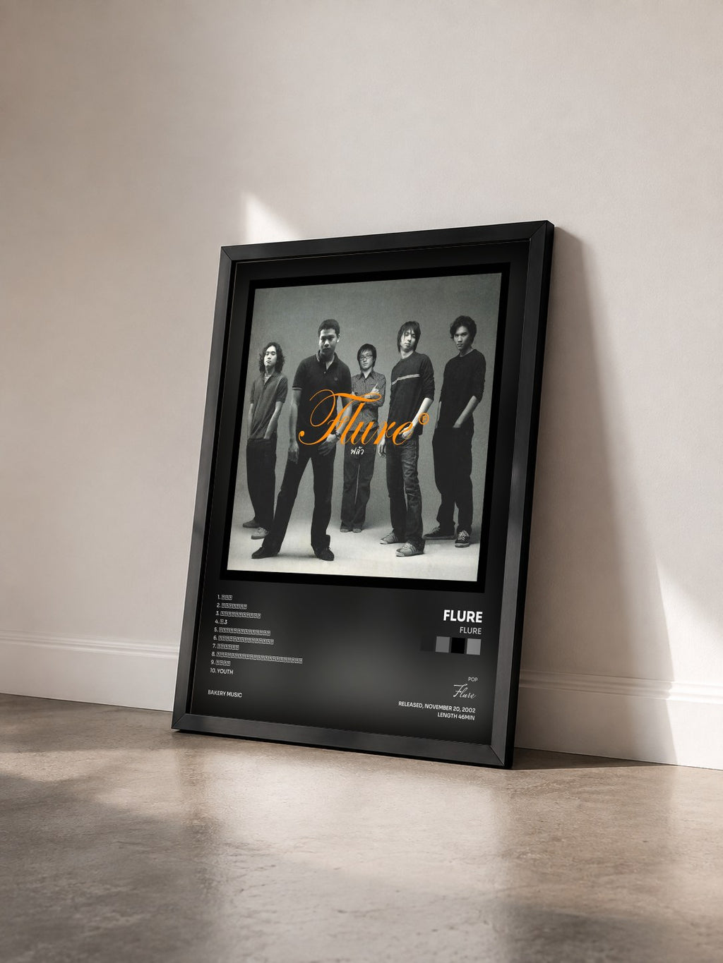 #noir Tableau de l'album Flure de Flure vu de trois quarts, cadre noir