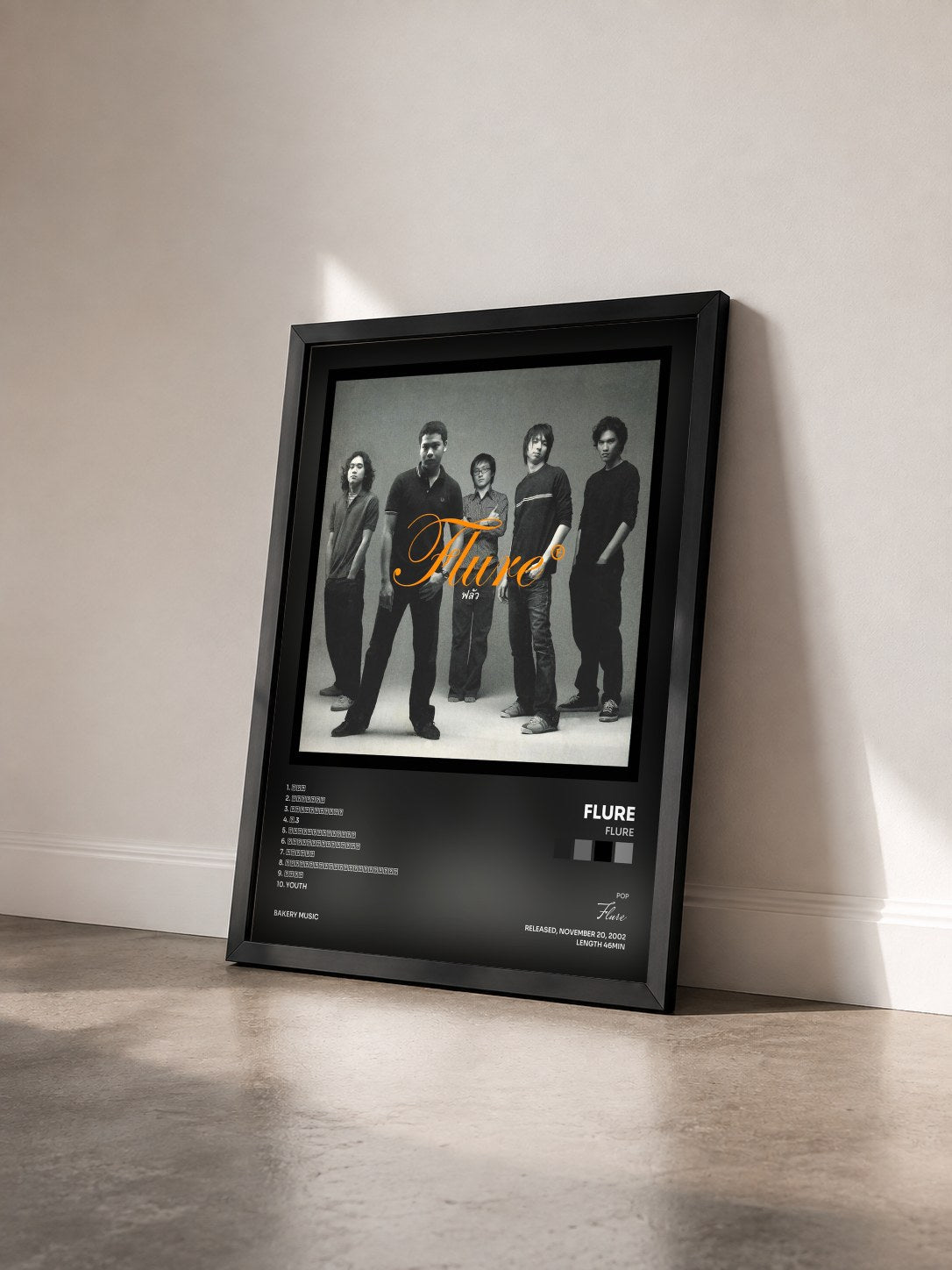 #noir Tableau de l'album Flure de Flure vu de trois quarts, cadre noir