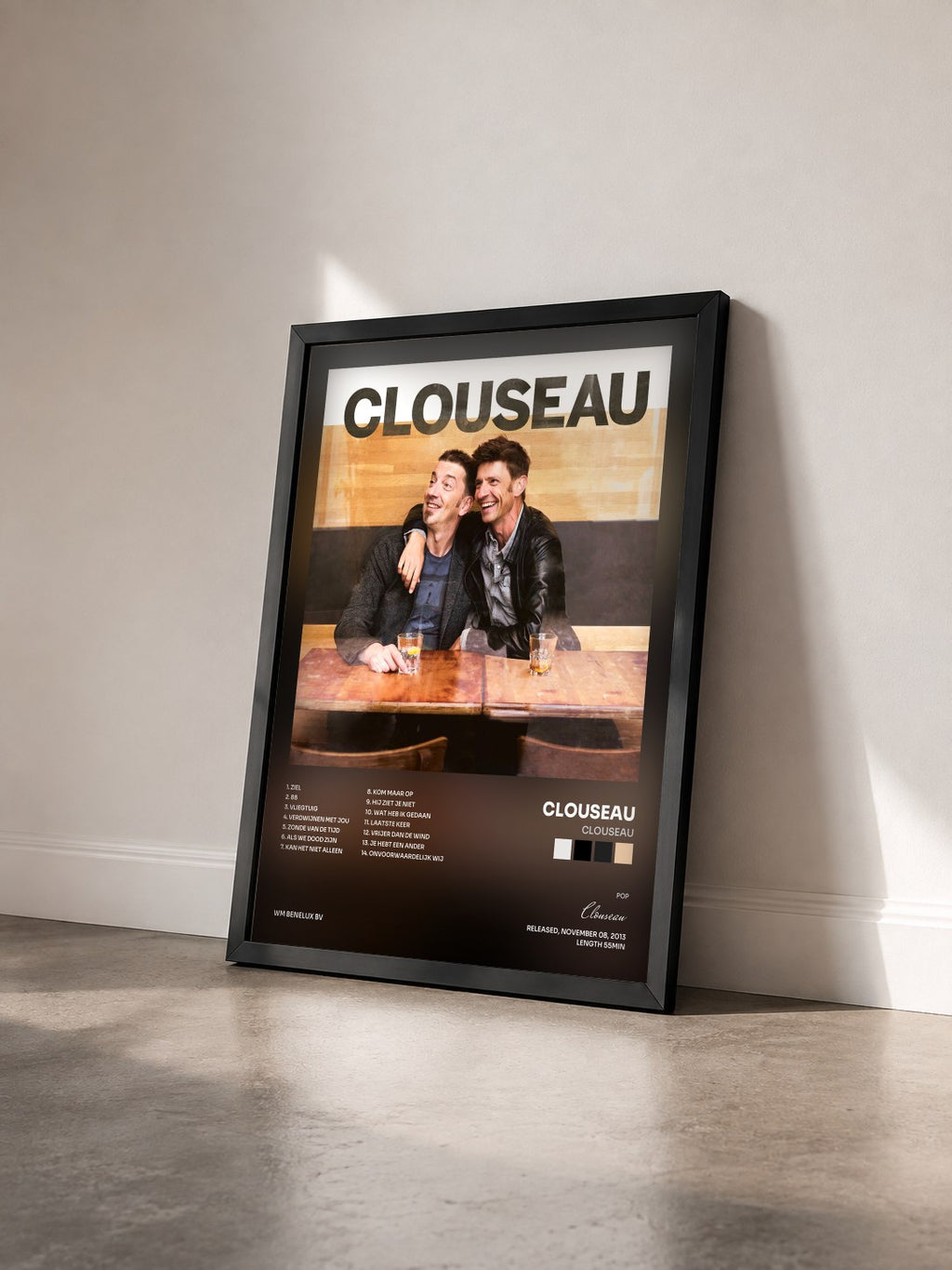 #noir Tableau de l'album Clouseau de Clouseau vu de trois quarts, cadre noir