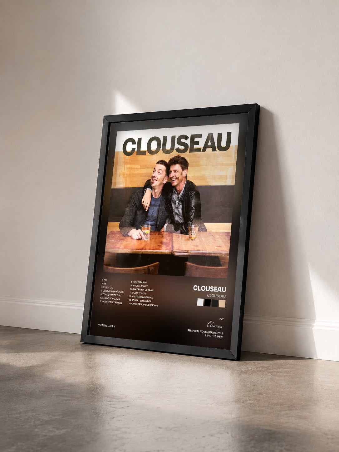 #noir Tableau de l'album Clouseau de Clouseau vu de trois quarts, cadre noir