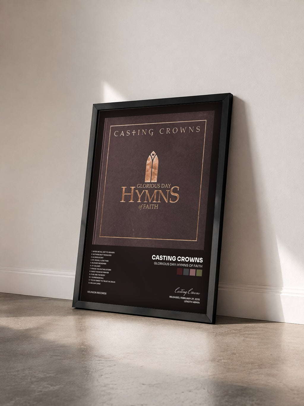 #noir Tableau de l'album Glorious Day: Hymns of Faith de Casting Crowns vu de trois quarts, cadre noir