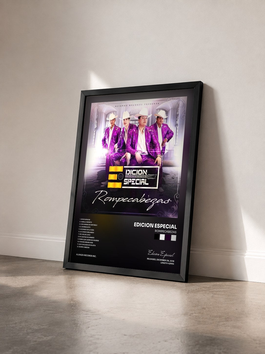 #noir Tableau de l'album Rompecabezas de Edicion Especial vu de trois quarts, cadre noir