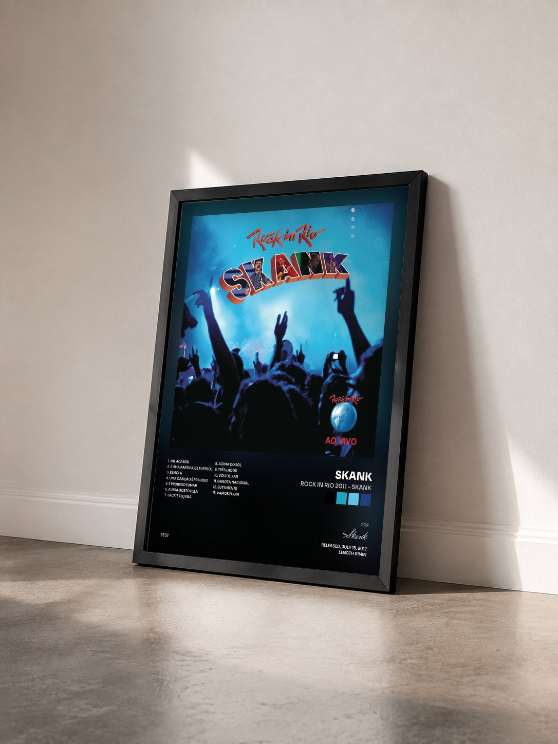 #noir Tableau de l'album Rock in Rio 2011 - Skank de Skank vu de trois quarts, cadre noir