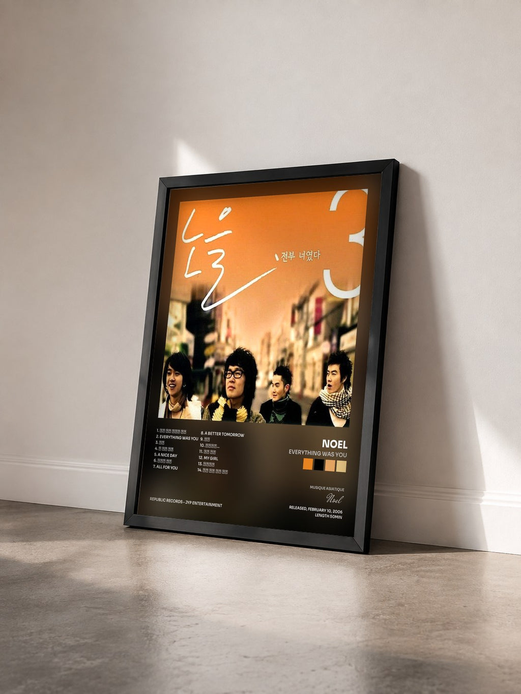 #noir Tableau de l'album Everything was You de Noel vu de trois quarts, cadre noir