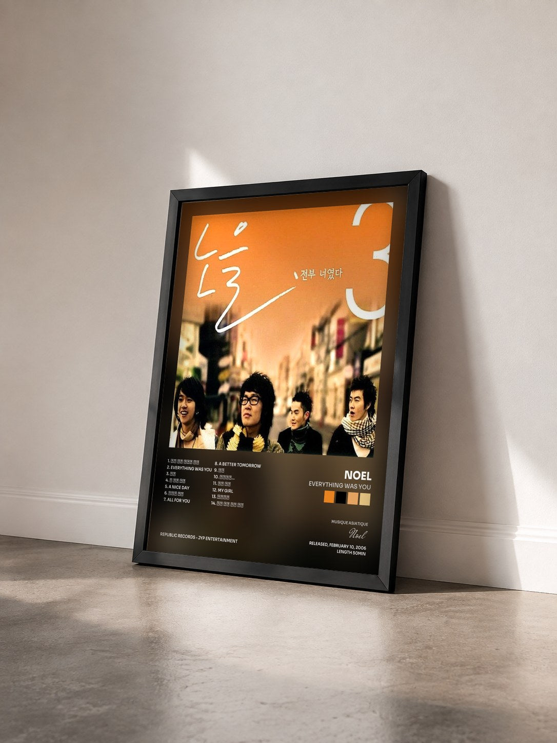 #noir Tableau de l'album Everything was You de Noel vu de trois quarts, cadre noir