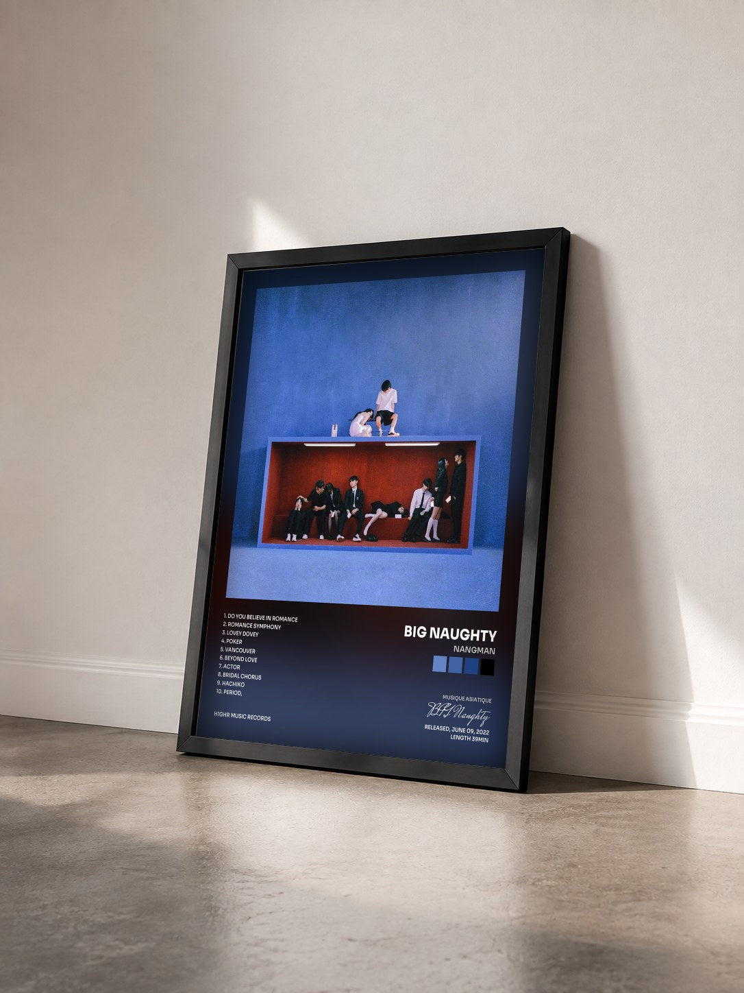 #noir Tableau de l'album NANGMAN de BIG Naughty vu de trois quarts, cadre noir