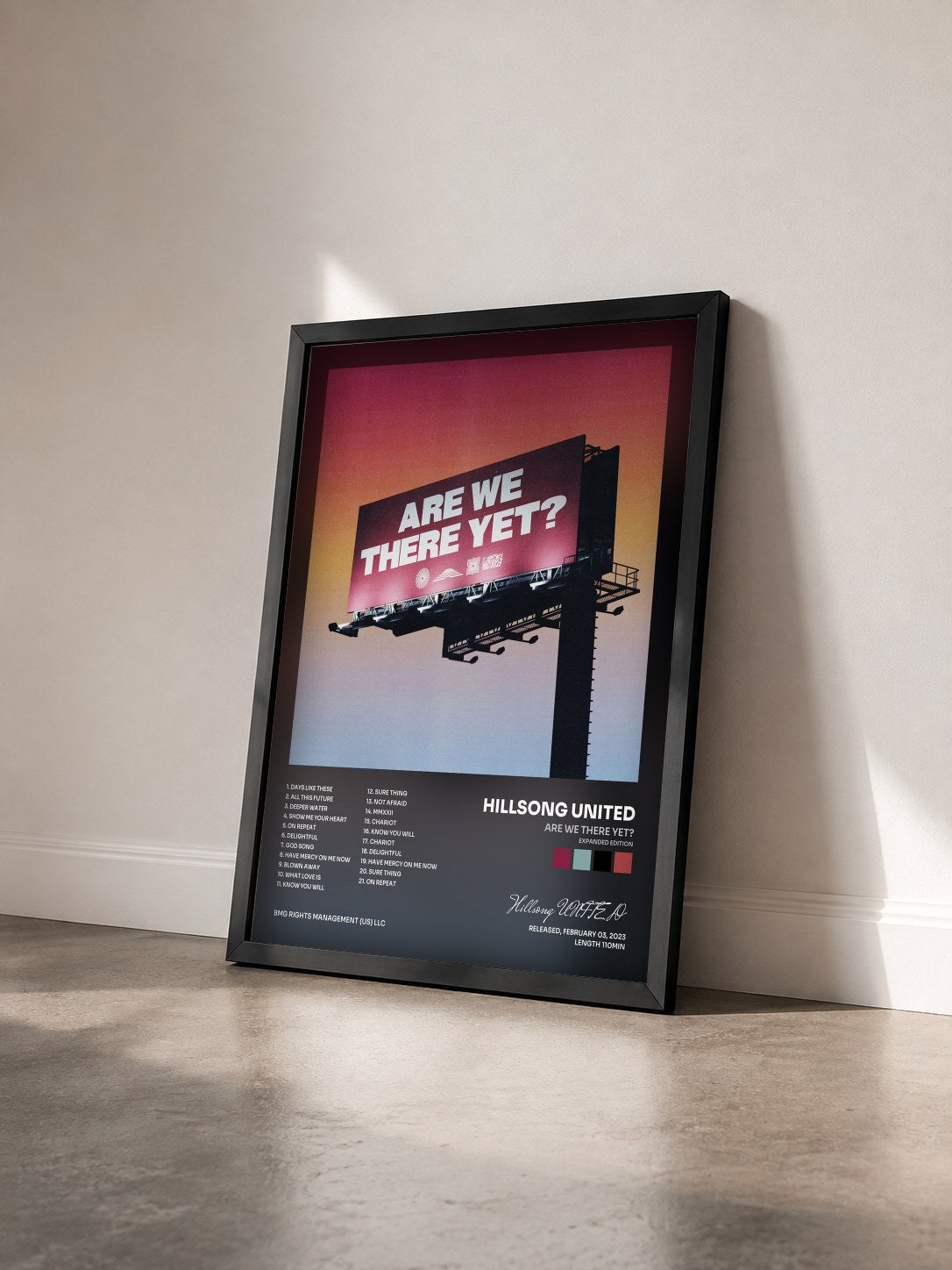 #noir Tableau de l'album Are We There Yet? (Expanded Edition) de Hillsong UNITED vu de trois quarts, cadre noir
