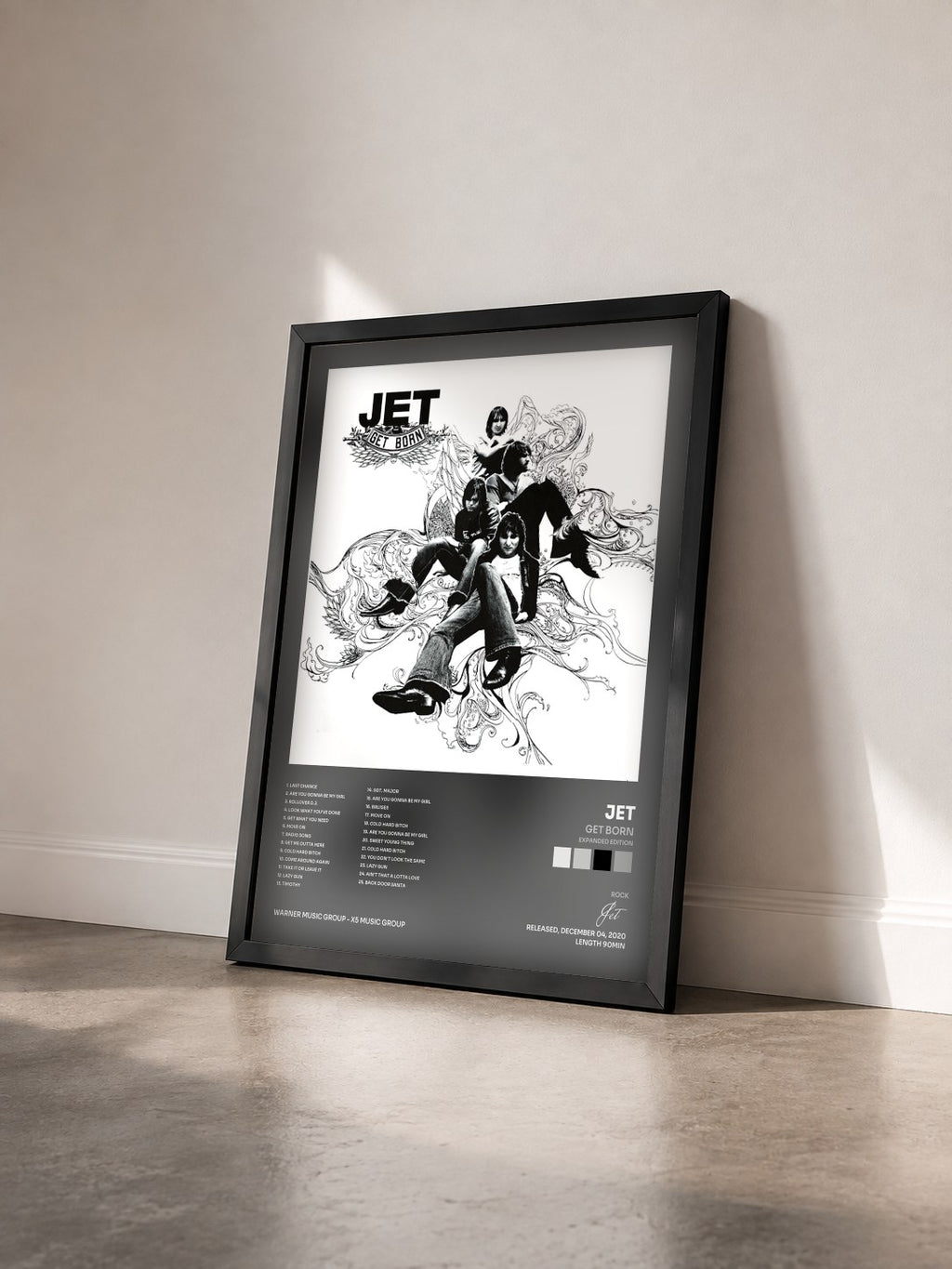 #noir Tableau de l'album Get Born (Expanded Edition) de Jet vu de trois quarts, cadre noir