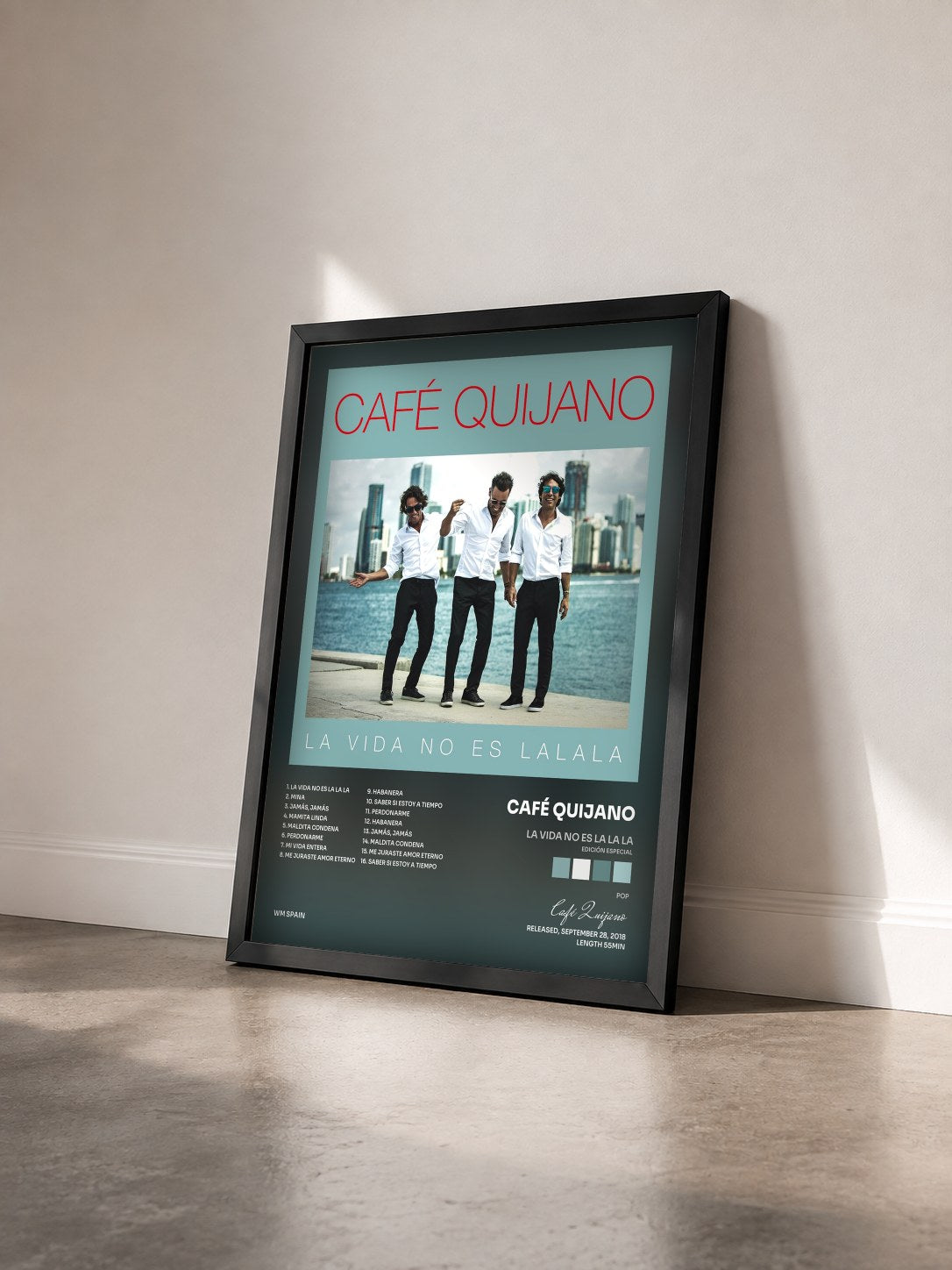 #noir Tableau de l'album La vida no es La la la (Edición especial) de Café Quijano vu de trois quarts, cadre noir
