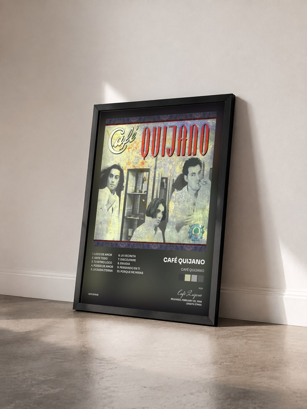 #noir Tableau de l'album Café Quijano de Café Quijano vu de trois quarts, cadre noir