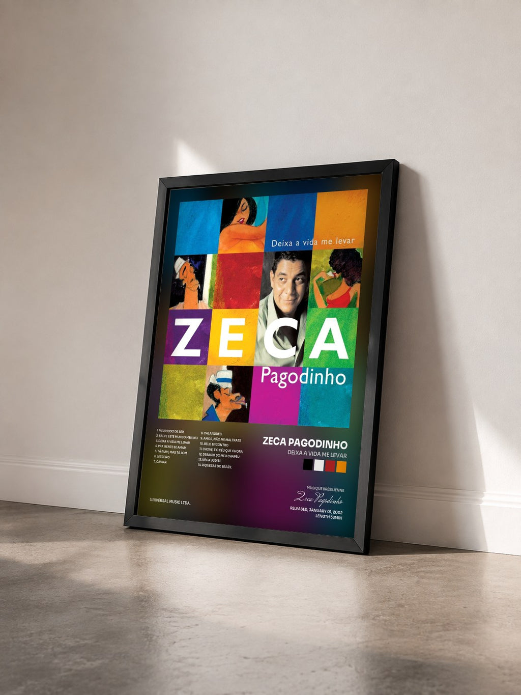 #noir Tableau de l'album Deixa A Vida Me Levar de Zeca Pagodinho vu de trois quarts, cadre noir