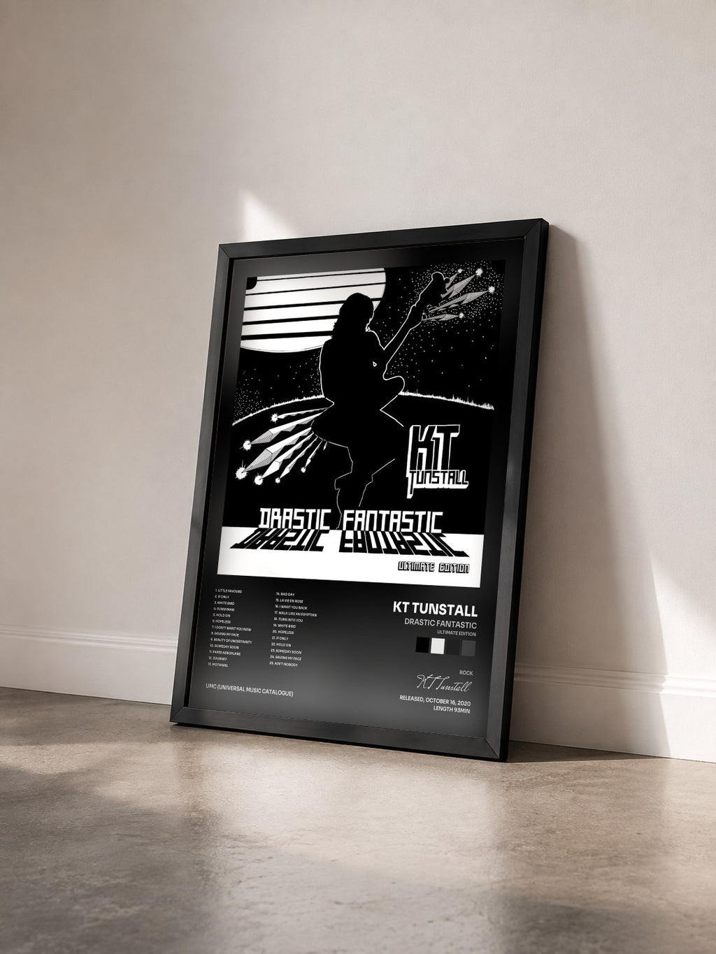 #noir Tableau de l'album Drastic Fantastic (Ultimate Edition) de KT Tunstall vu de trois quarts, cadre noir