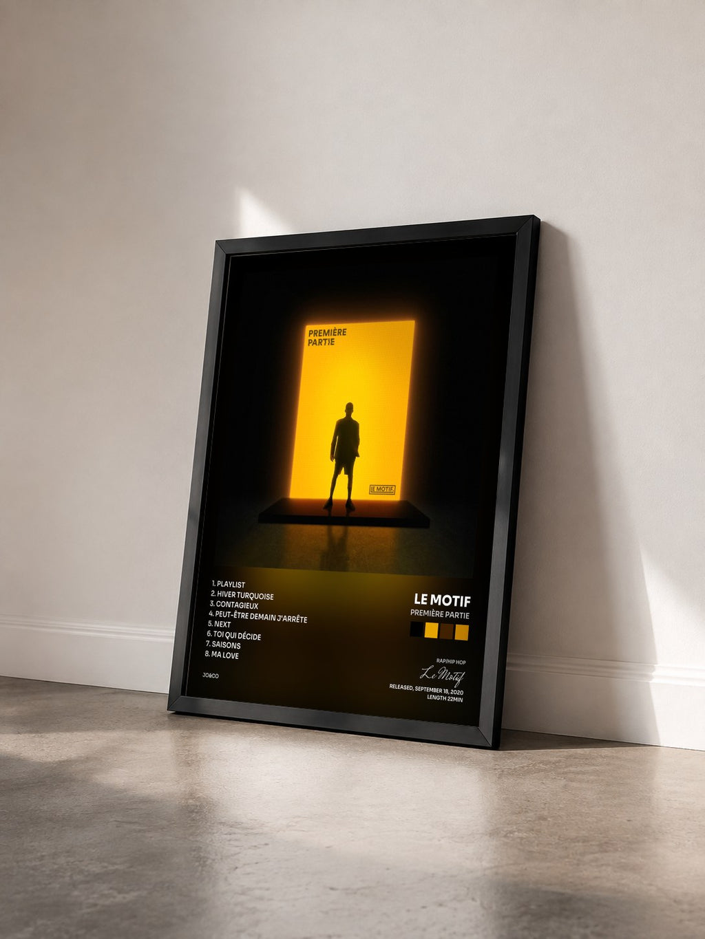#noir Tableau de l'album Première Partie de Le Motif vu de trois quarts, cadre noir