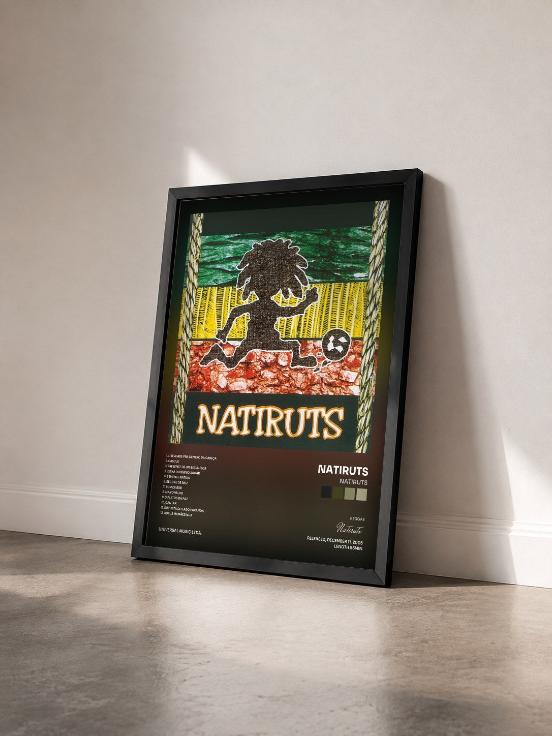 #noir Tableau de l'album Natiruts de Natiruts vu de trois quarts, cadre noir