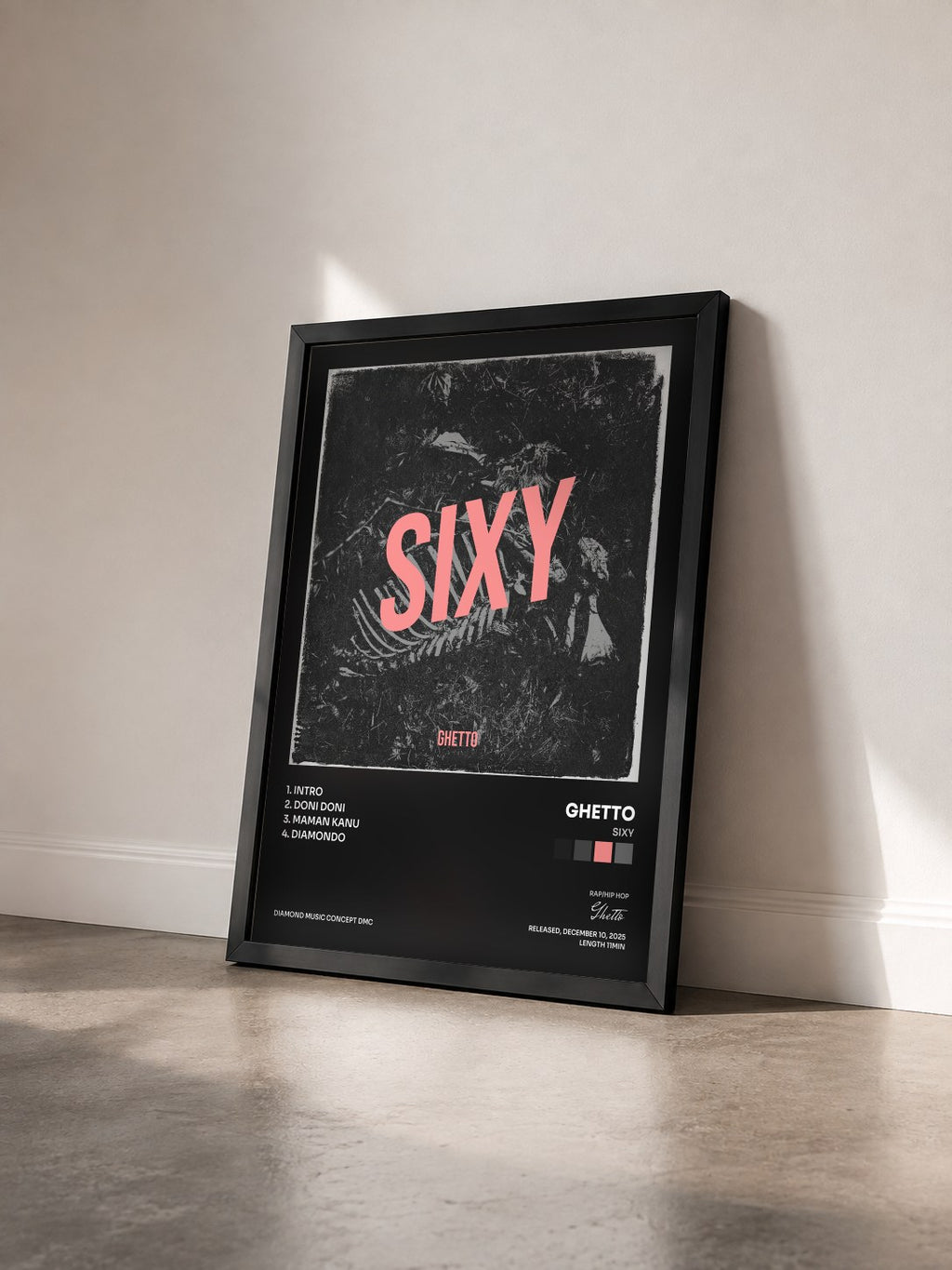 #noir Tableau de l'album Sixy de Ghetto vu de trois quarts, cadre noir