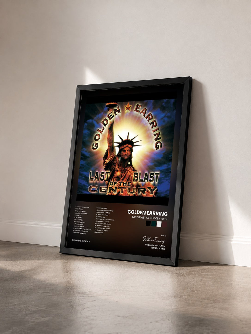#noir Tableau de l'album Last Blast Of The Century de Golden Earring vu de trois quarts, cadre noir