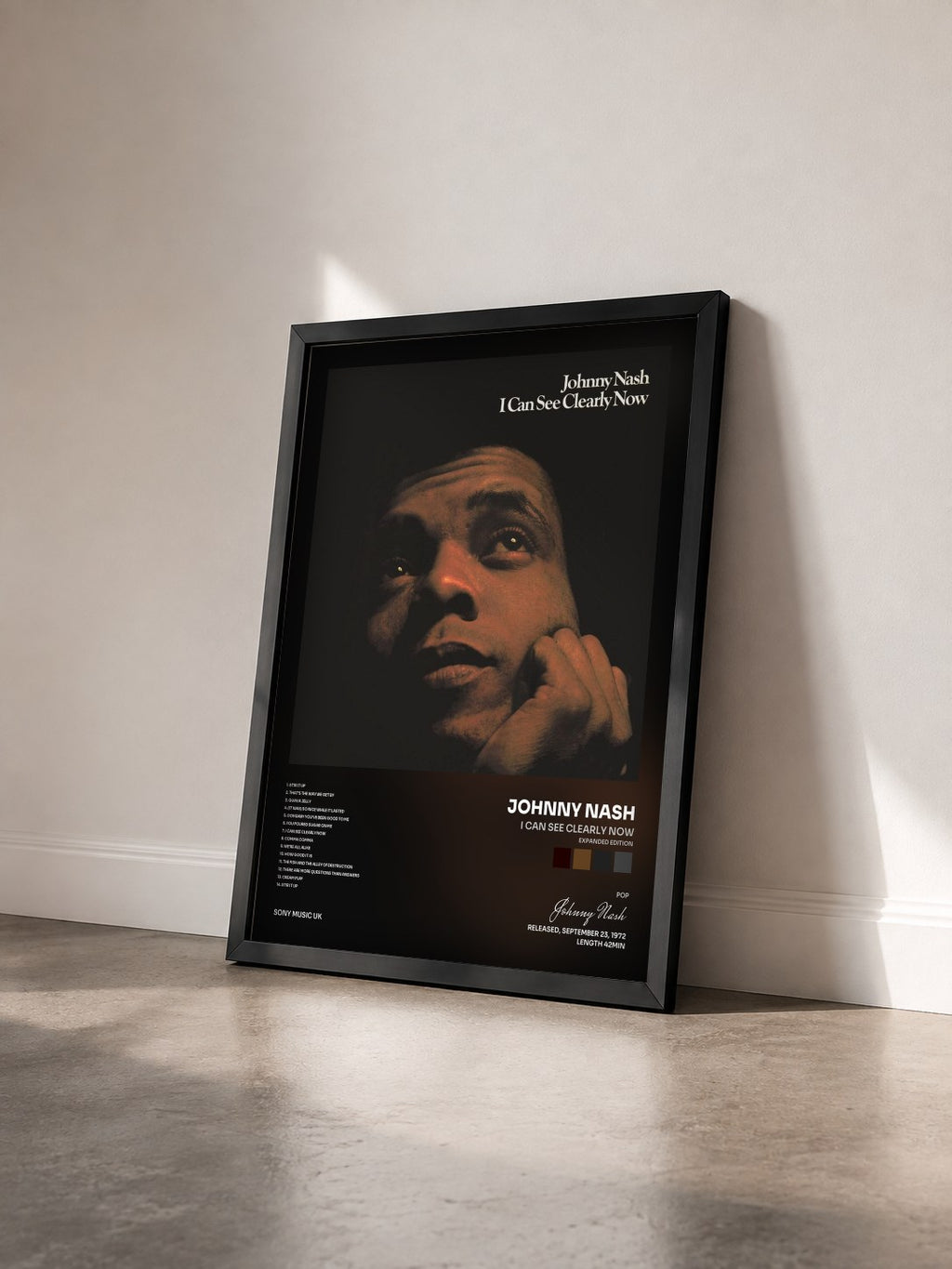#noir Tableau de l'album I Can See Clearly Now (Expanded Edition) de Johnny Nash vu de trois quarts, cadre noir