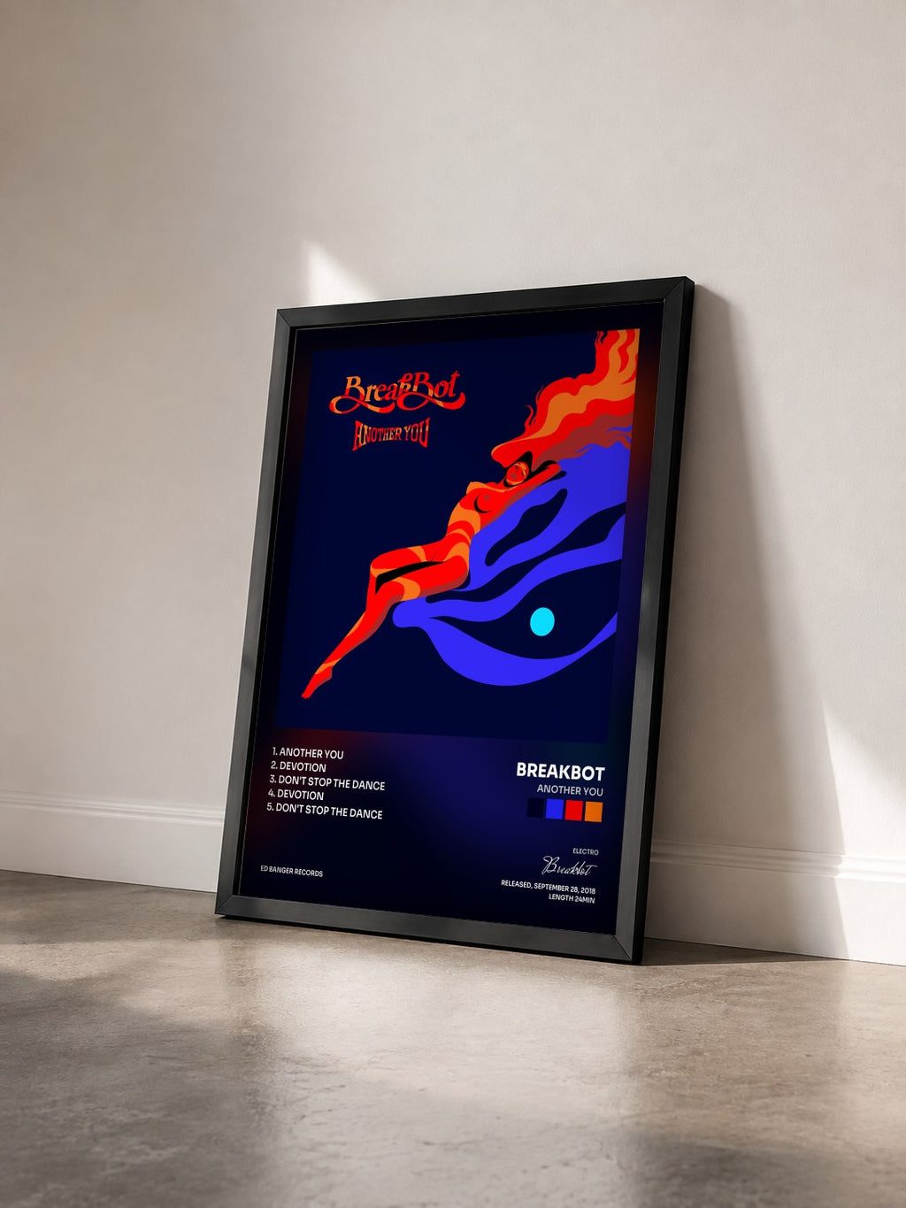 #noir Tableau de l'album Another You de Breakbot vu de trois quarts, cadre noir