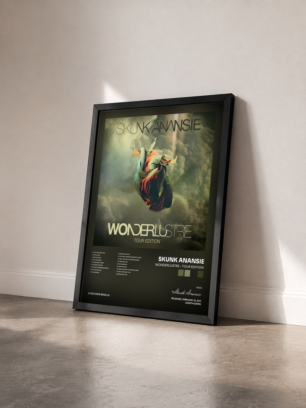 #noir Tableau de l'album Wonderlustre - Tour Edition de Skunk Anansie vu de trois quarts, cadre noir