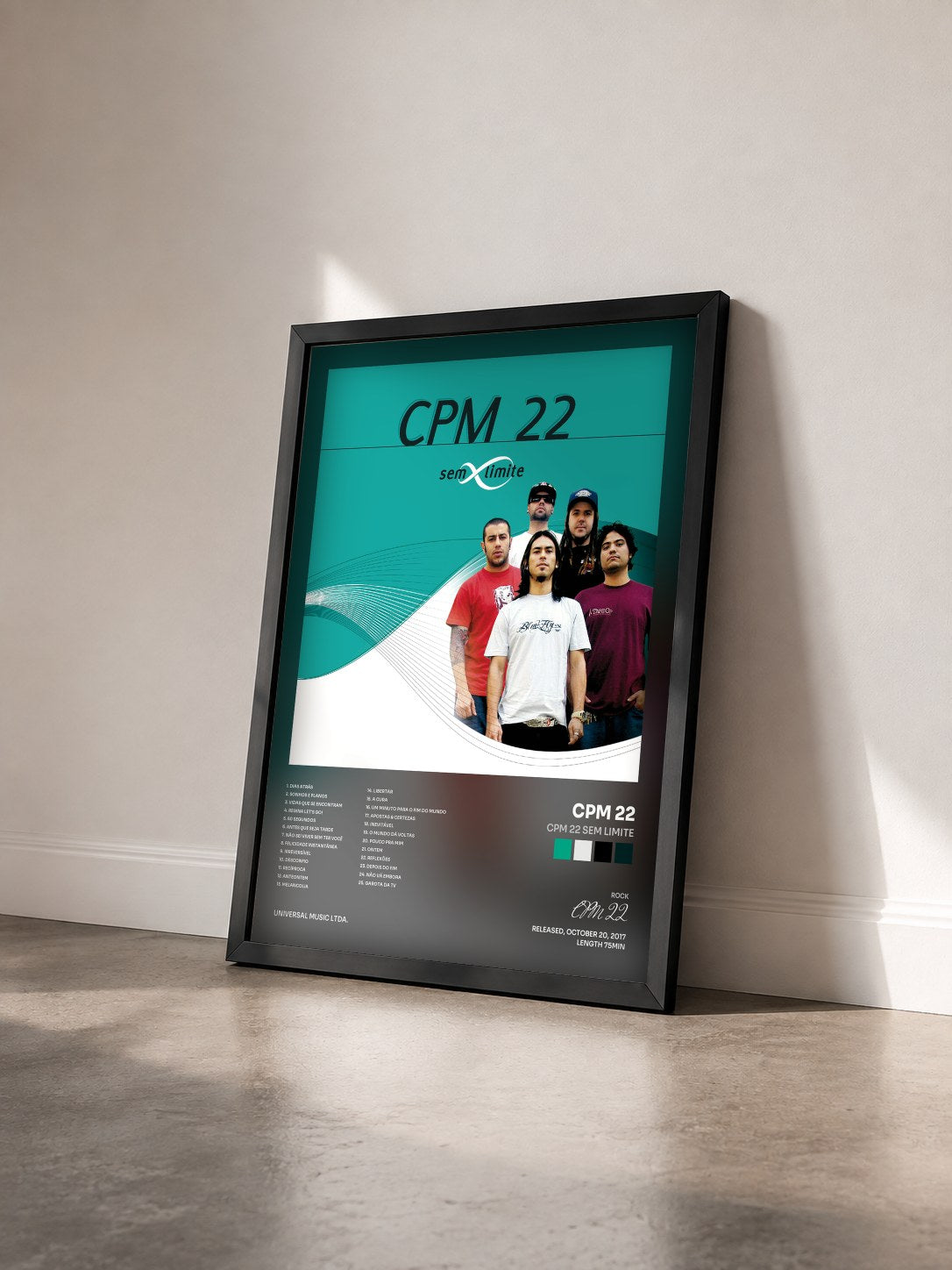 #noir Tableau de l'album CPM 22 Sem Limite de CPM 22 vu de trois quarts, cadre noir