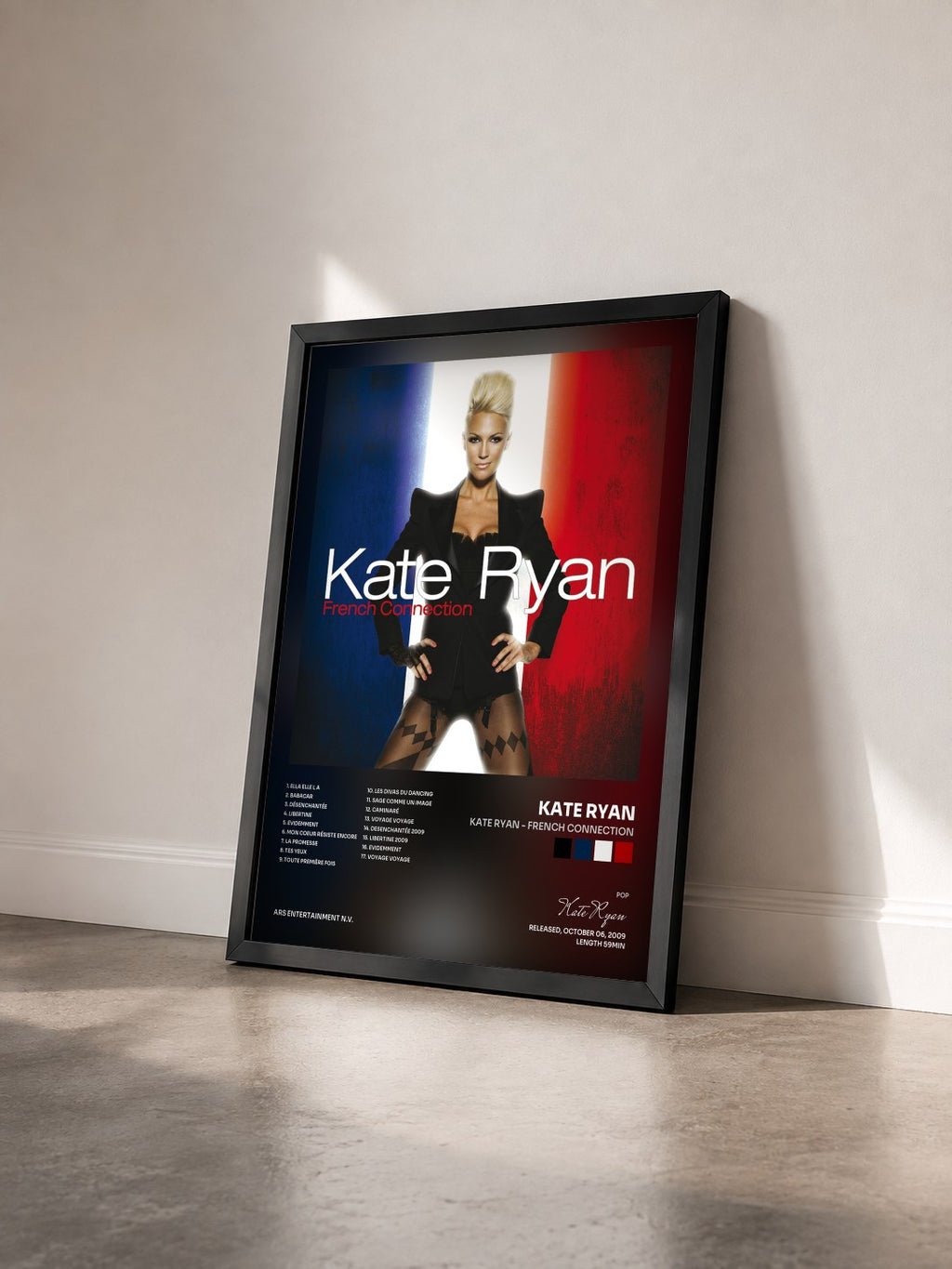 #noir Tableau de l'album Kate Ryan - French Connection de Kate Ryan vu de trois quarts, cadre noir