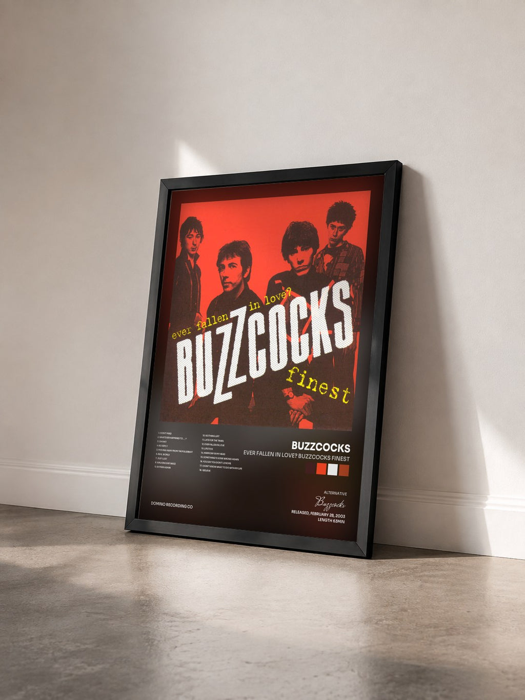 #noir Tableau de l'album Ever Fallen In Love? Buzzcocks Finest de Buzzcocks vu de trois quarts, cadre noir